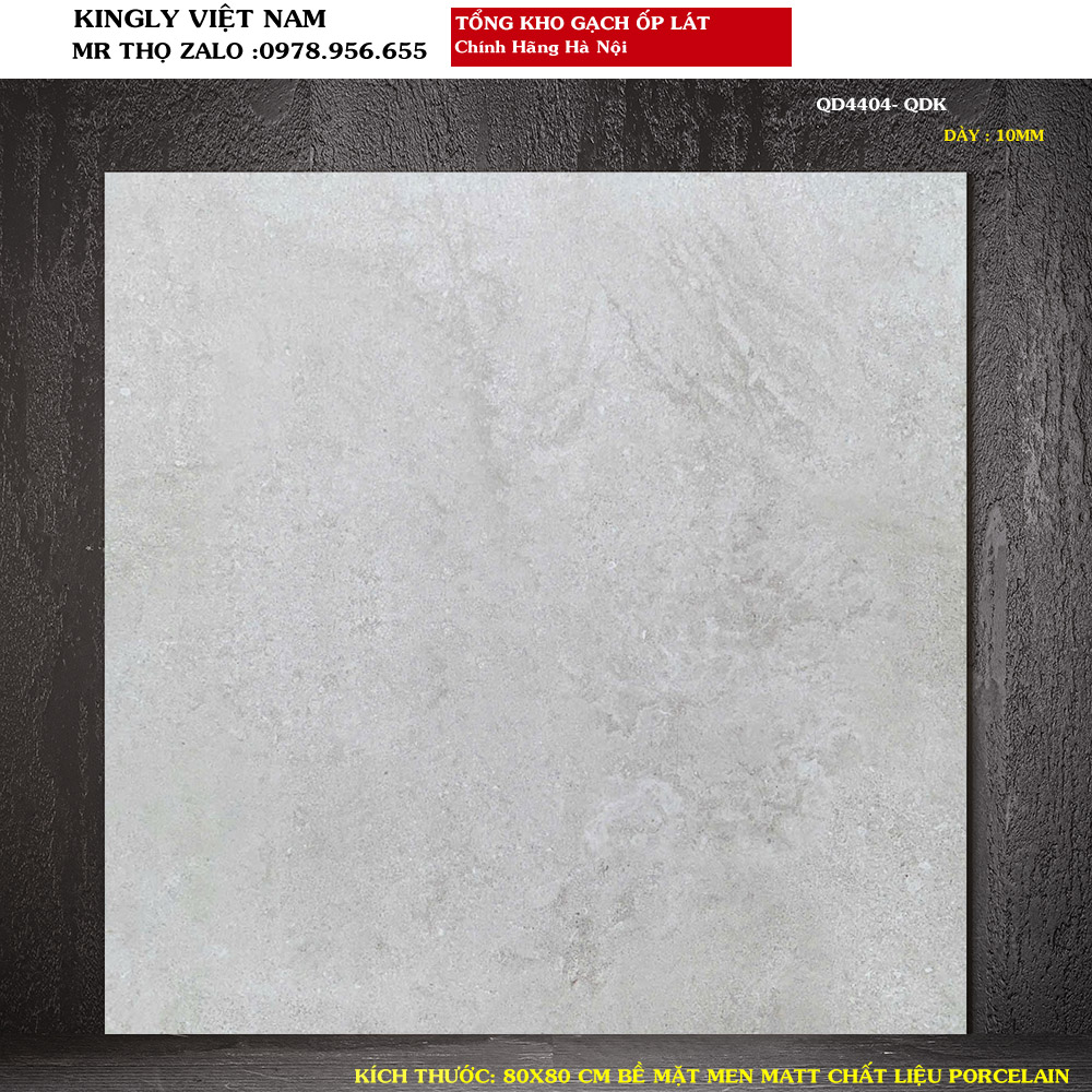 Gạch lát nền men matt 80x80 QD4404 Loại 1